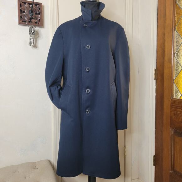 VTG Rothschild's Mens Big & Tall Navy Trench Coat Jacket Removable Liner✨️42L - Picture 11 of 16
